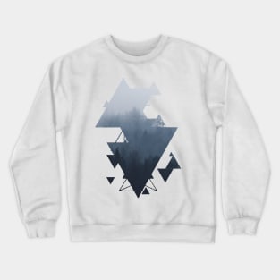 Geometric Triangles Misty Forest Crewneck Sweatshirt